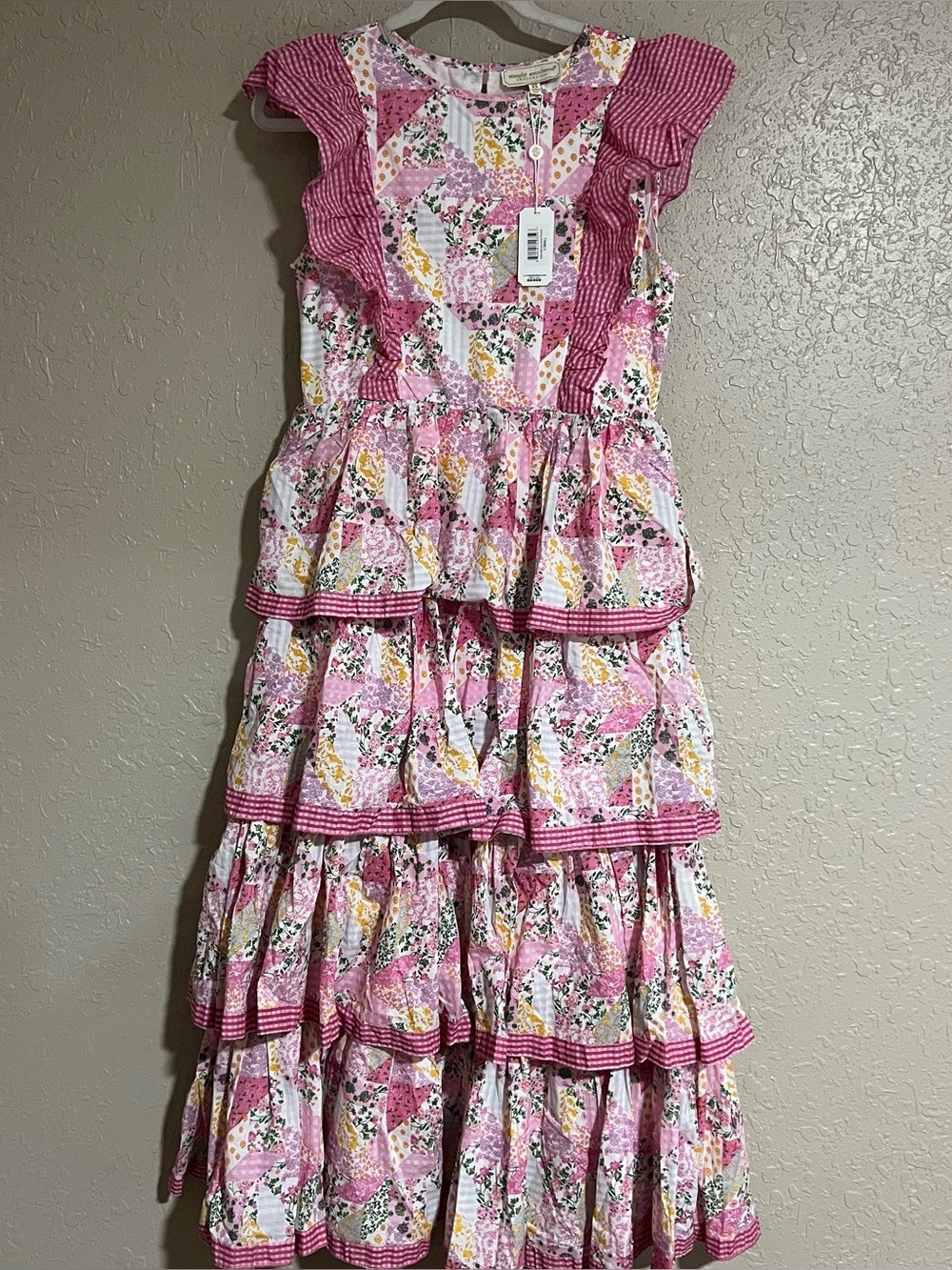 NWT Simply Southern Hailey Floral Patchwork Tiered Maxi Dress Size XS